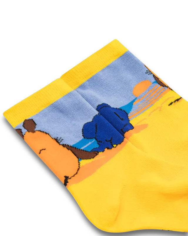 koaa – La Souris & L'Éléphant « Sunset » – Chaussettes multicolores