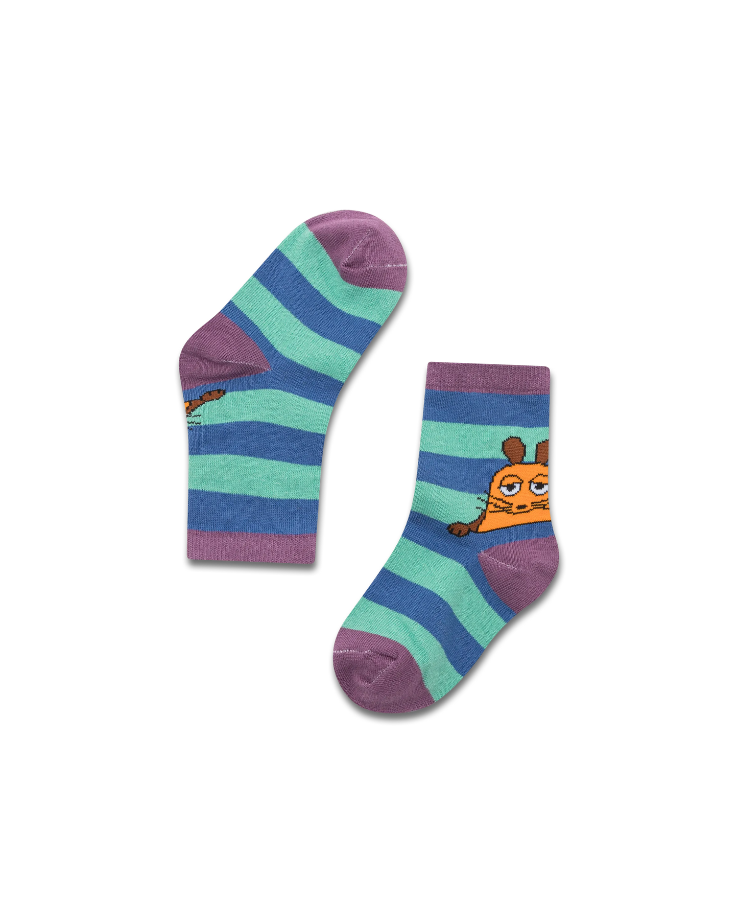 koaa – Die Maus "Stripes" – Socks blue/green