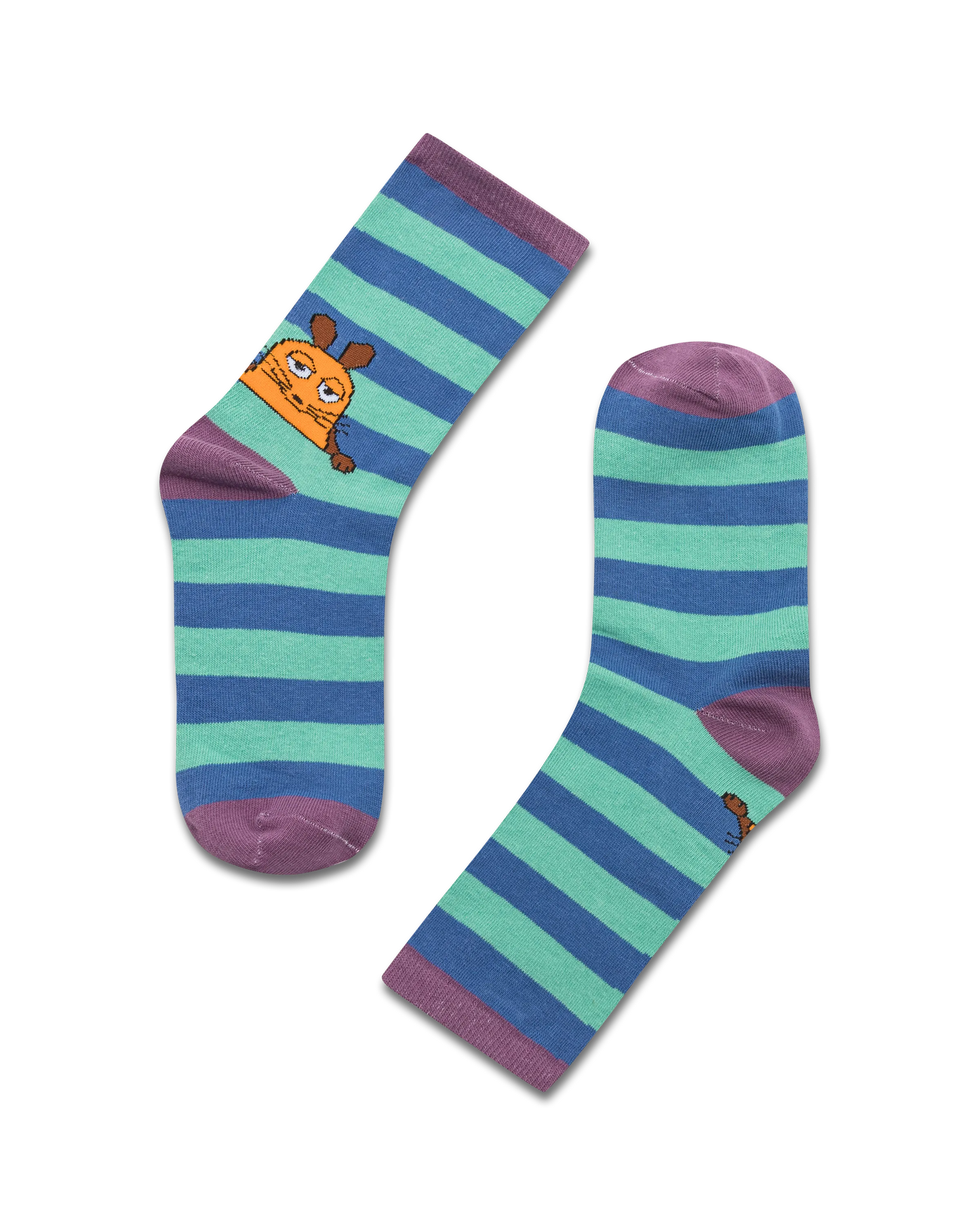 koaa – Die Maus "Stripes" – Socks blue/green