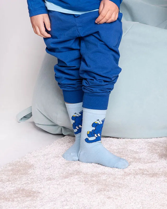 koaa – Der Elefant "Fußstand" – Socks blue