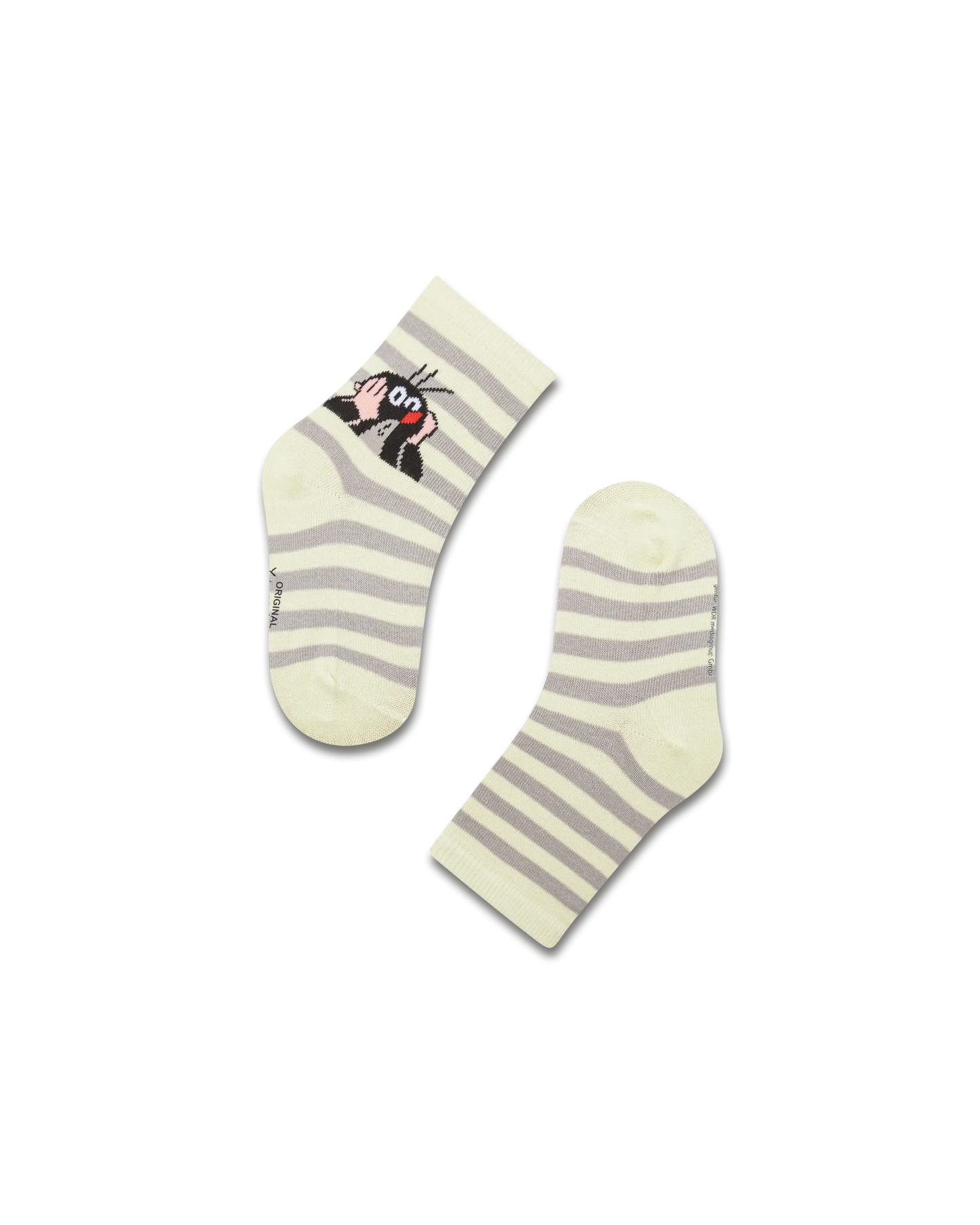 koaa – Der kleine Maulwurf "Stripes" – Socks green/gray