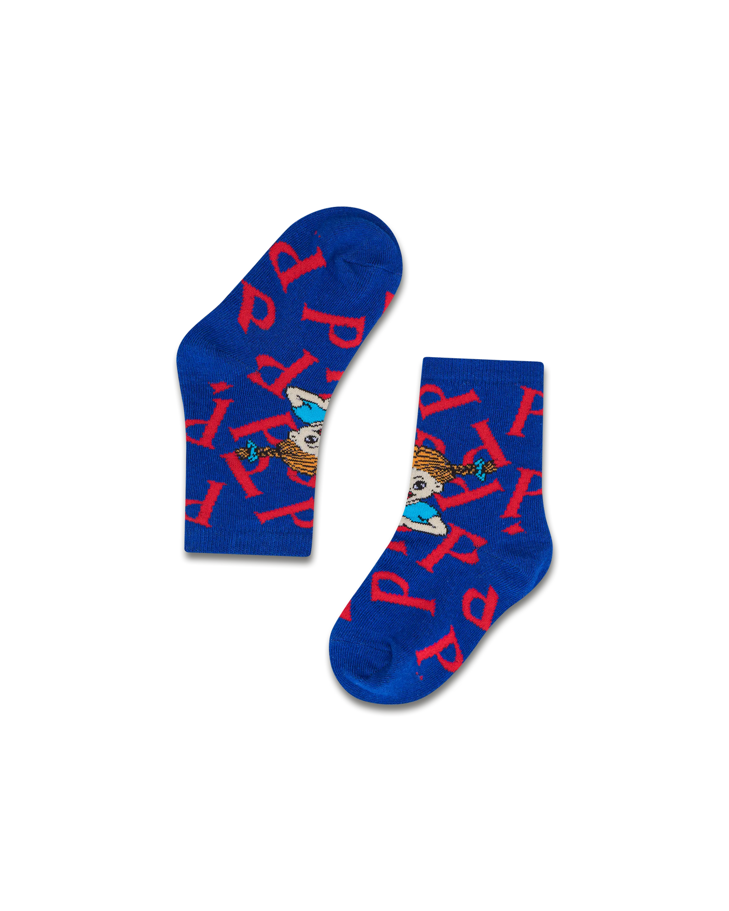 koaa – Pippi Langstrumpf "P" – Easy Socks blue/red