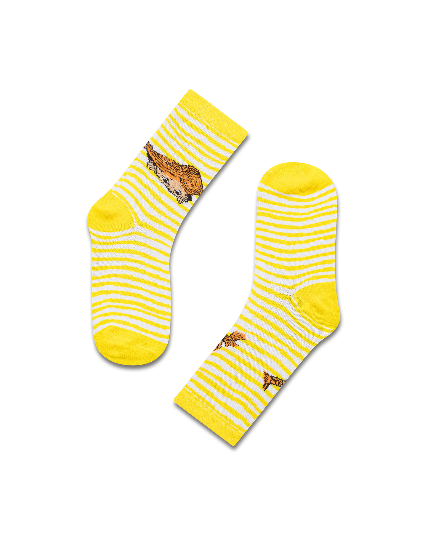 koaa – Pippi Langstrumpf Stripes – Easy Socks yellow/white