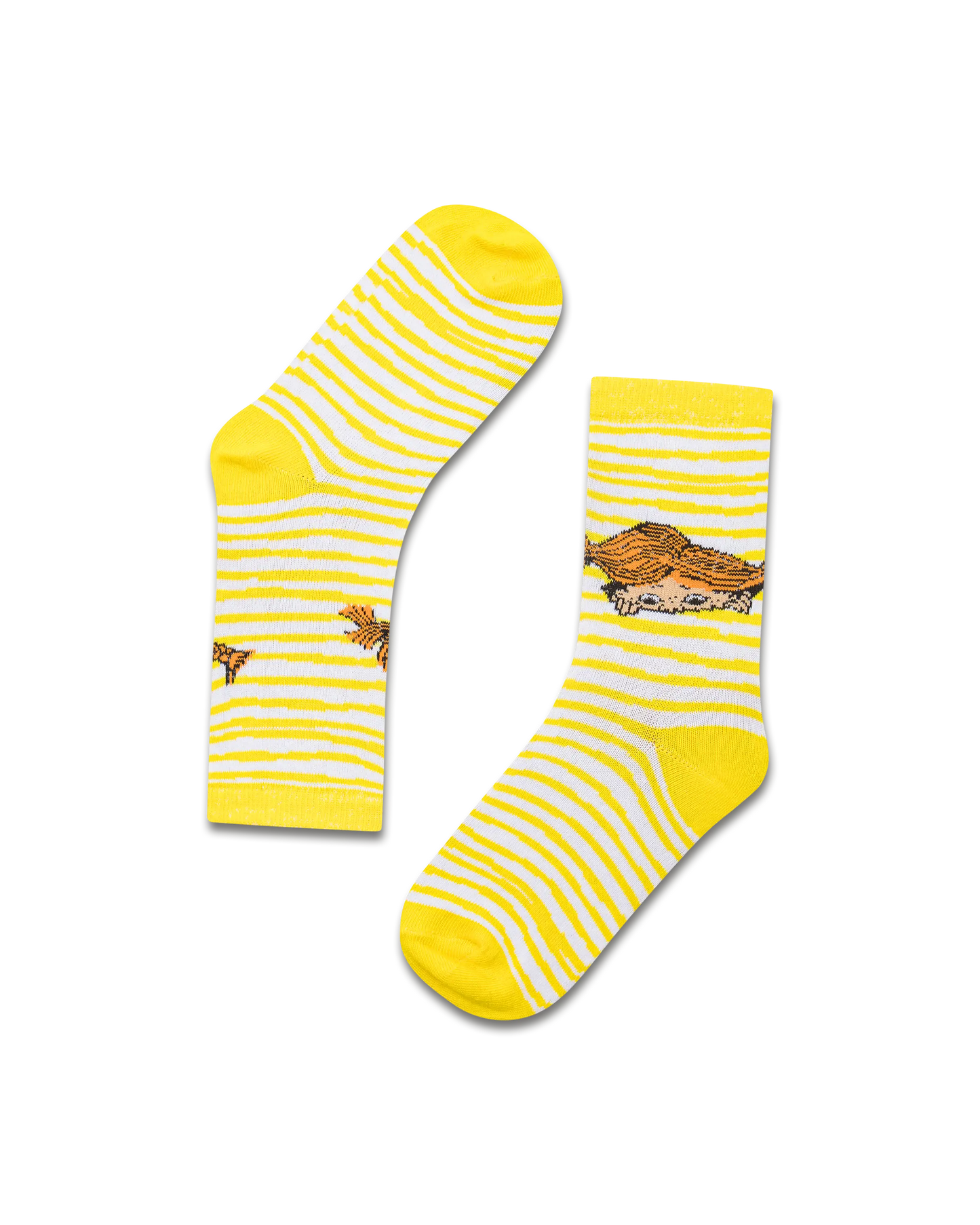 koaa – Pippi Langstrumpf Stripes – Easy Socks yellow/white