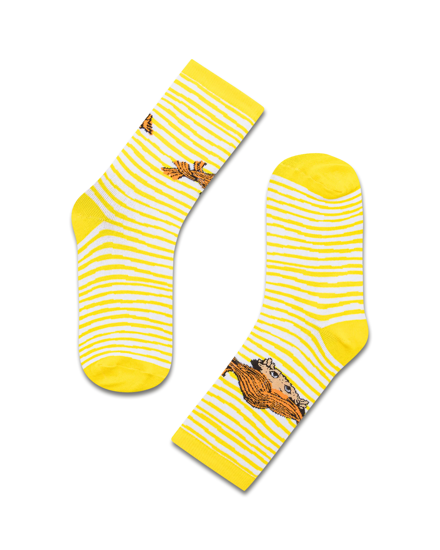 koaa – Pippi Langstrumpf Stripes – Easy Socks yellow/white