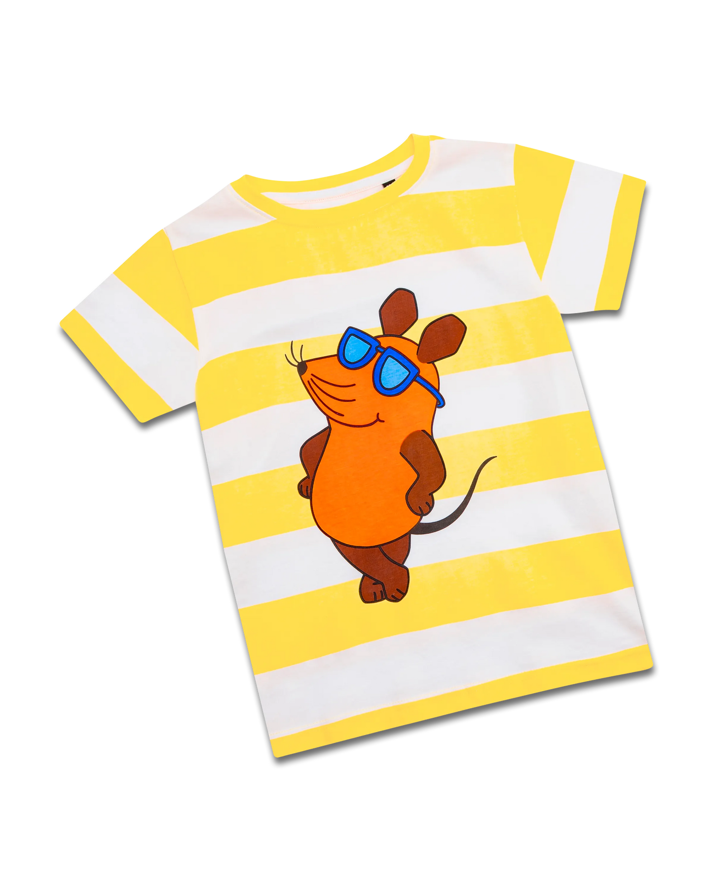 koaa – Die Maus Beachboy Stripes – T-Shirt white/yellow