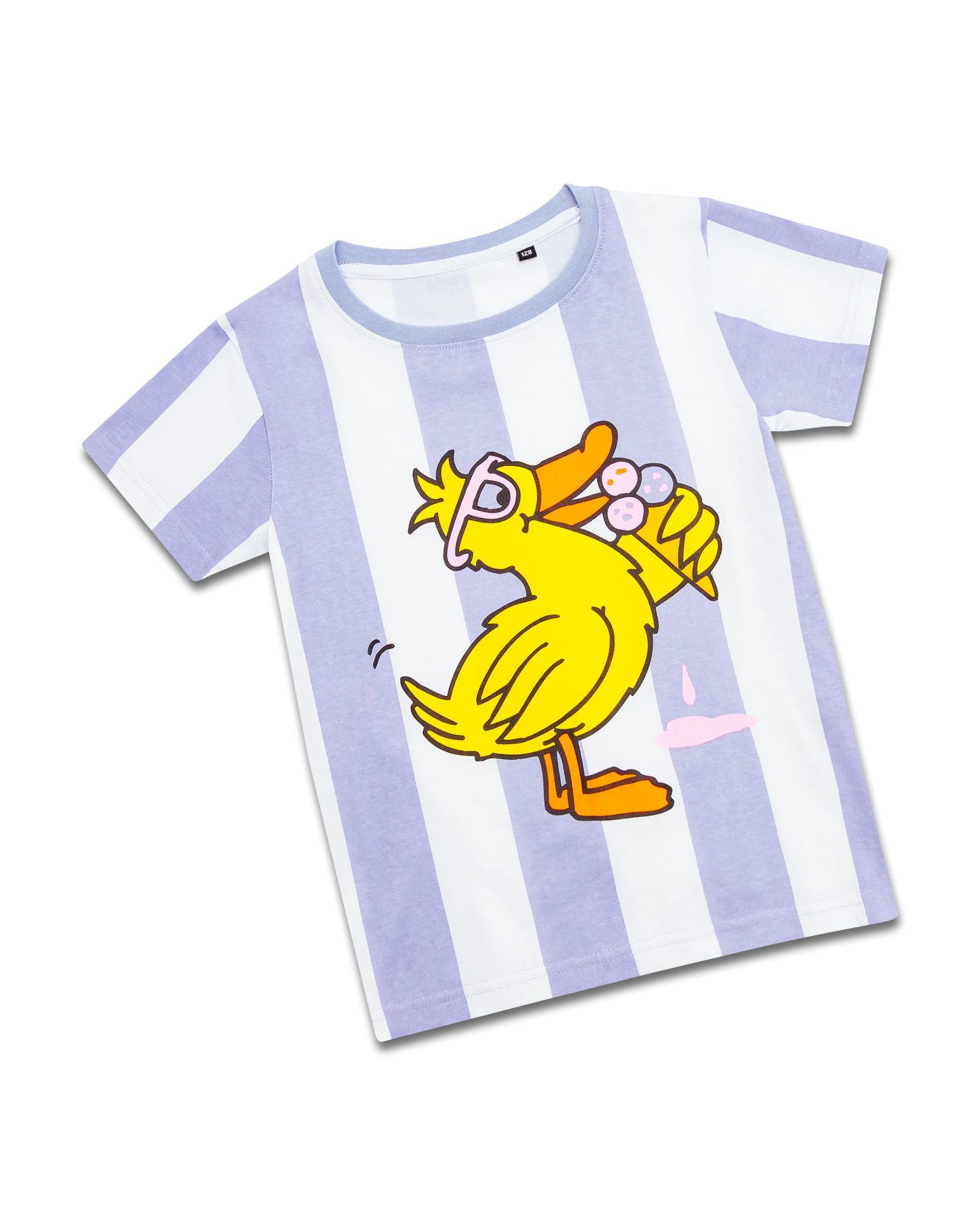 koaa – Die Ente Ice Cream Stripes – T-Shirt white/purple
