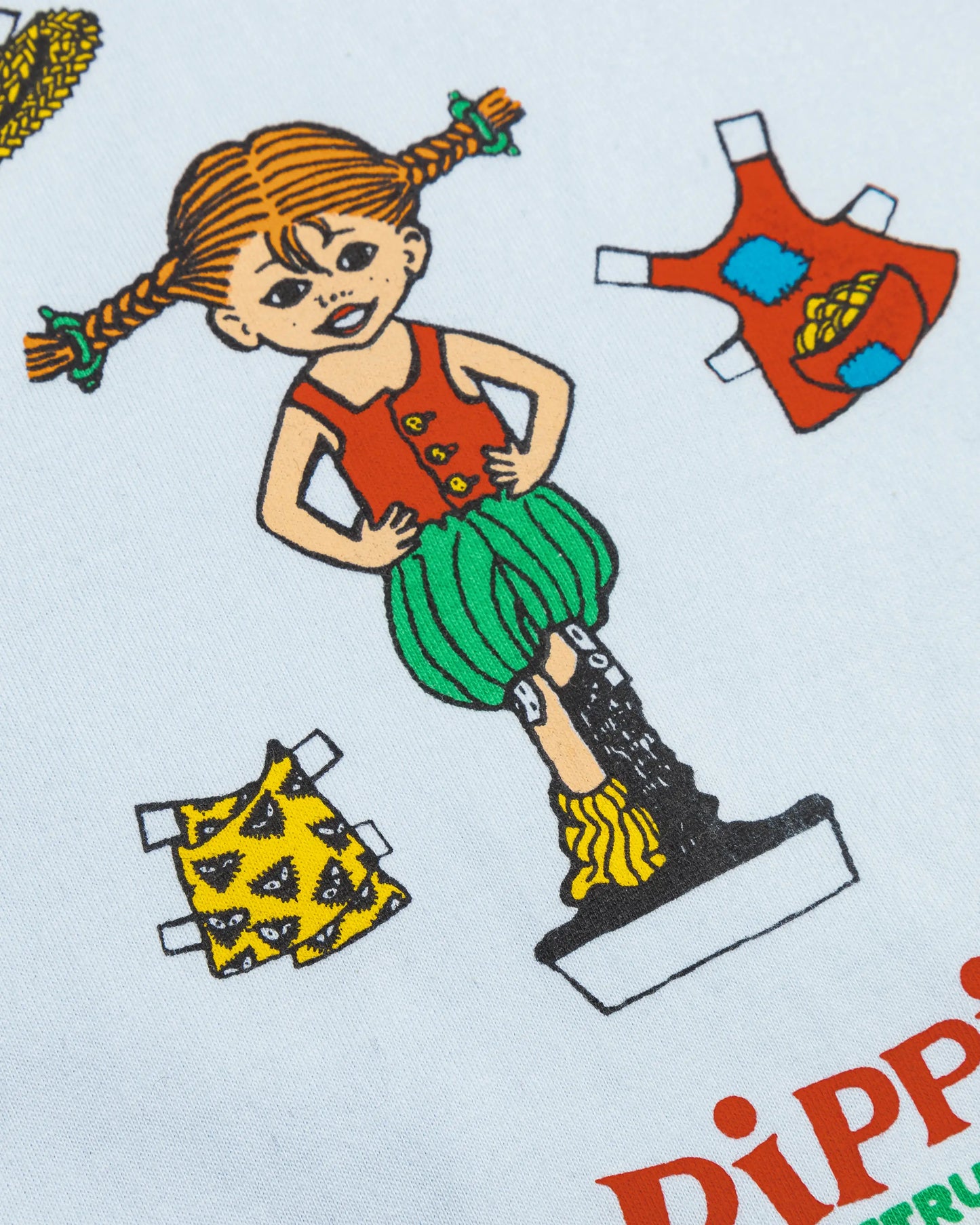 koaa – Pippi Langstrumpf “Kunterbunt” – T-Shirt blue/green/yellow