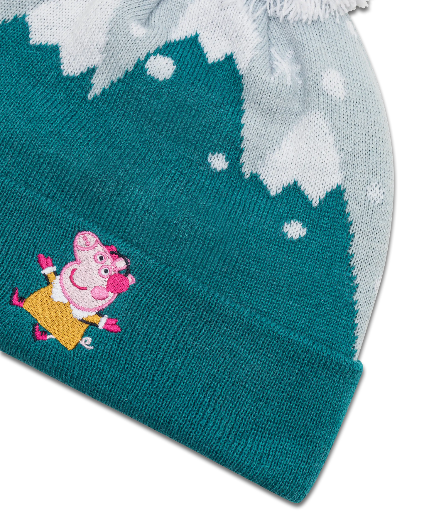koaa – Peppa Wutz “Winter Time” – Bobble Beanie blue/white/green
