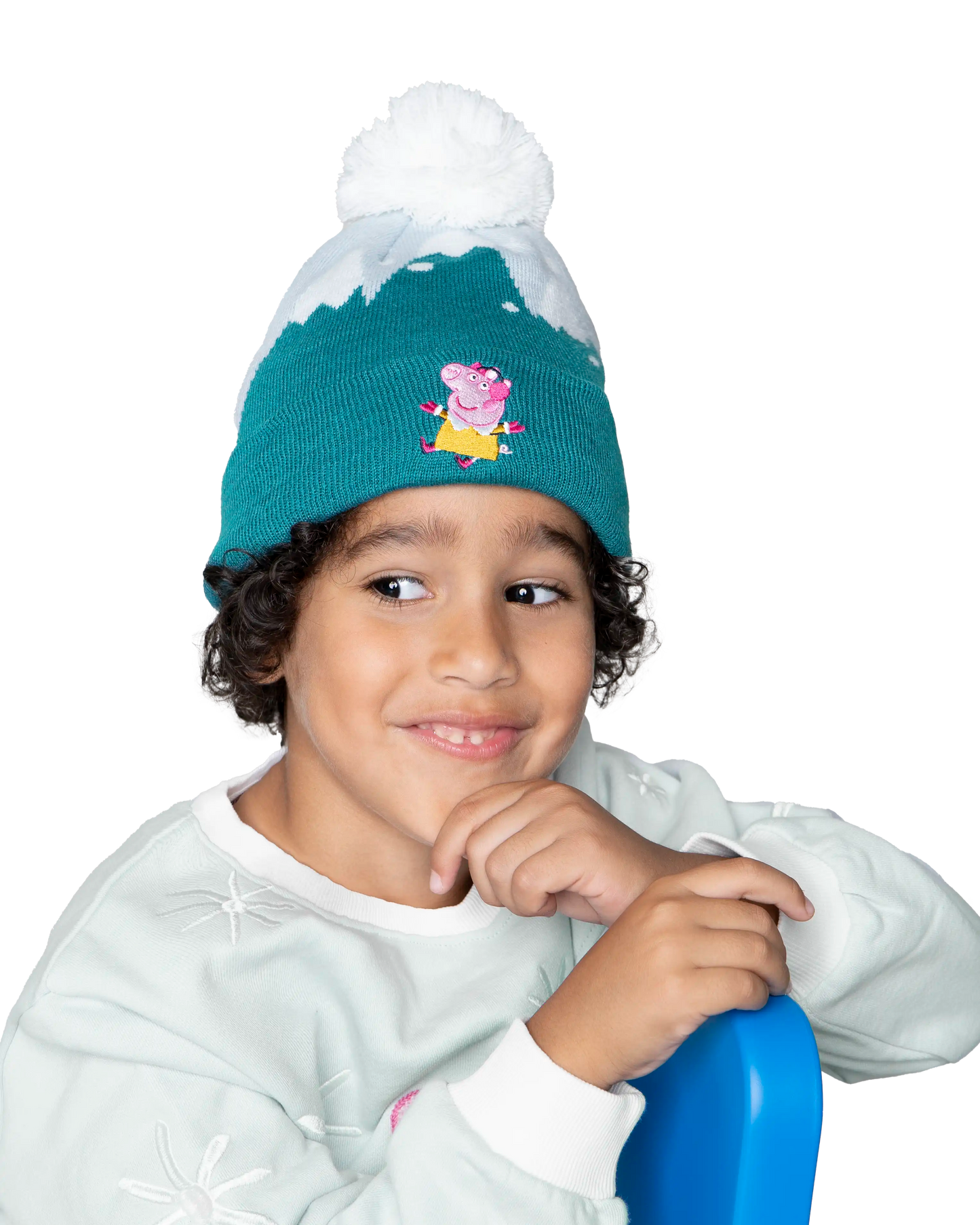 koaa – Peppa Wutz “Winter Time” – Bobble Beanie blue/white/green
