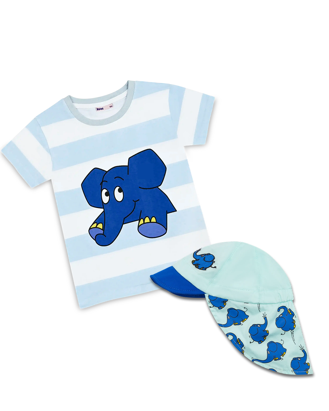 Die Maus Sommer Set "Elefant Baby Cap + T-Shirt"