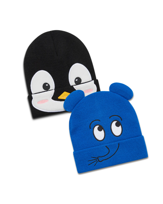 Koaanies, The Mouse, Halloween & Carnival Set "Elephant Mascot + Pingu Mascot Beanie"