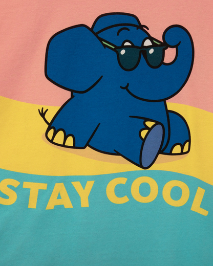 koaa – The Elephant “Stay Cool” – Longsleeve pink/yellow/blue