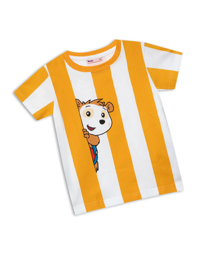 koaa – T-shirt Bobo Dormouse Stripes jaune/blanc
