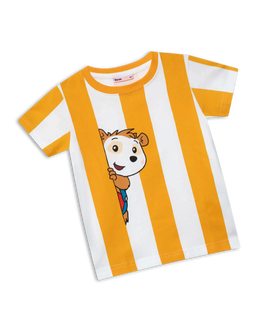 koaa – Bobo Siebenschläfer Stripes – T-Shirt yellow/white