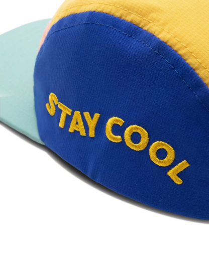 koaa – The Elephant « Stay Cool » – Casquette cinq panneaux bleu/jaune/rose