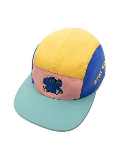 koaa – The Elephant « Stay Cool » – Casquette cinq panneaux bleu/jaune/rose