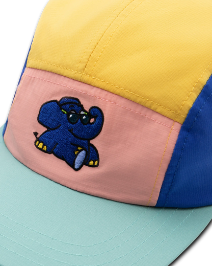 koaa – The Elephant « Stay Cool » – Casquette cinq panneaux bleu/jaune/rose