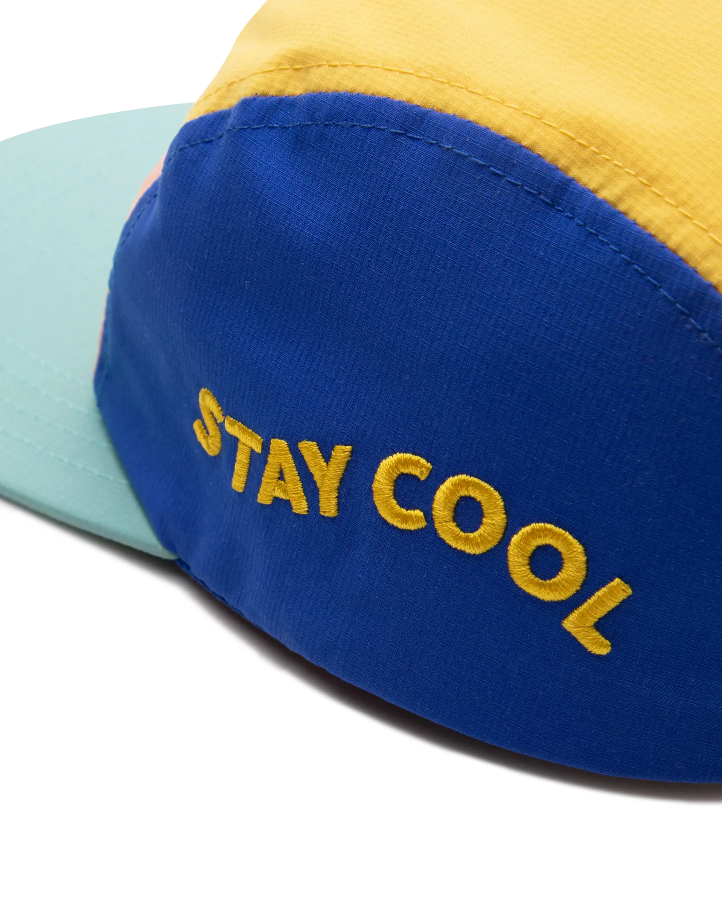 koaa – The Elephant « Stay Cool » – Casquette cinq panneaux bleu/jaune/rose
