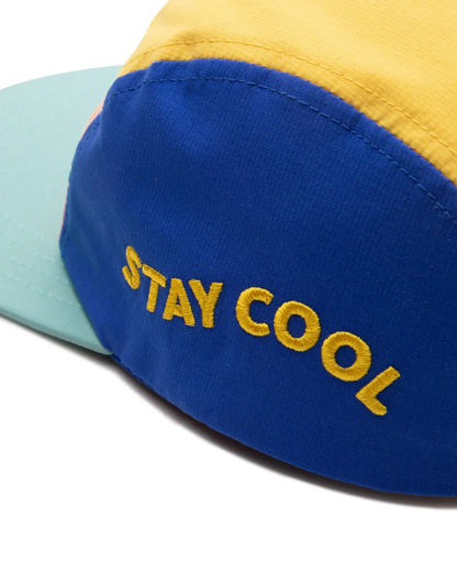 koaa – The Elephant « Stay Cool » – Casquette cinq panneaux bleu/jaune/rose