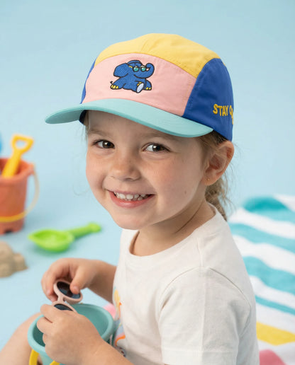 koaa – The Elephant « Stay Cool » – Casquette cinq panneaux bleu/jaune/rose