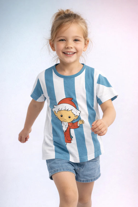 Detailansicht von koaa – Le Sandmännchen Stripes – T-shirt bleu/blanc