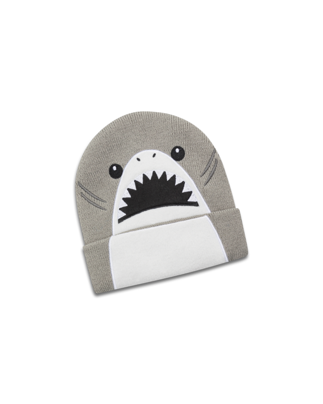 koaa – Harald le requin – Bonnet mascotte gris/blanc