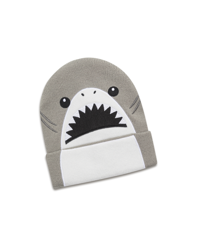 koaa – Harald le requin – Bonnet mascotte gris/blanc