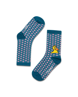 koaa – Le Canard « All Over » – Chaussettes turquoise/rose