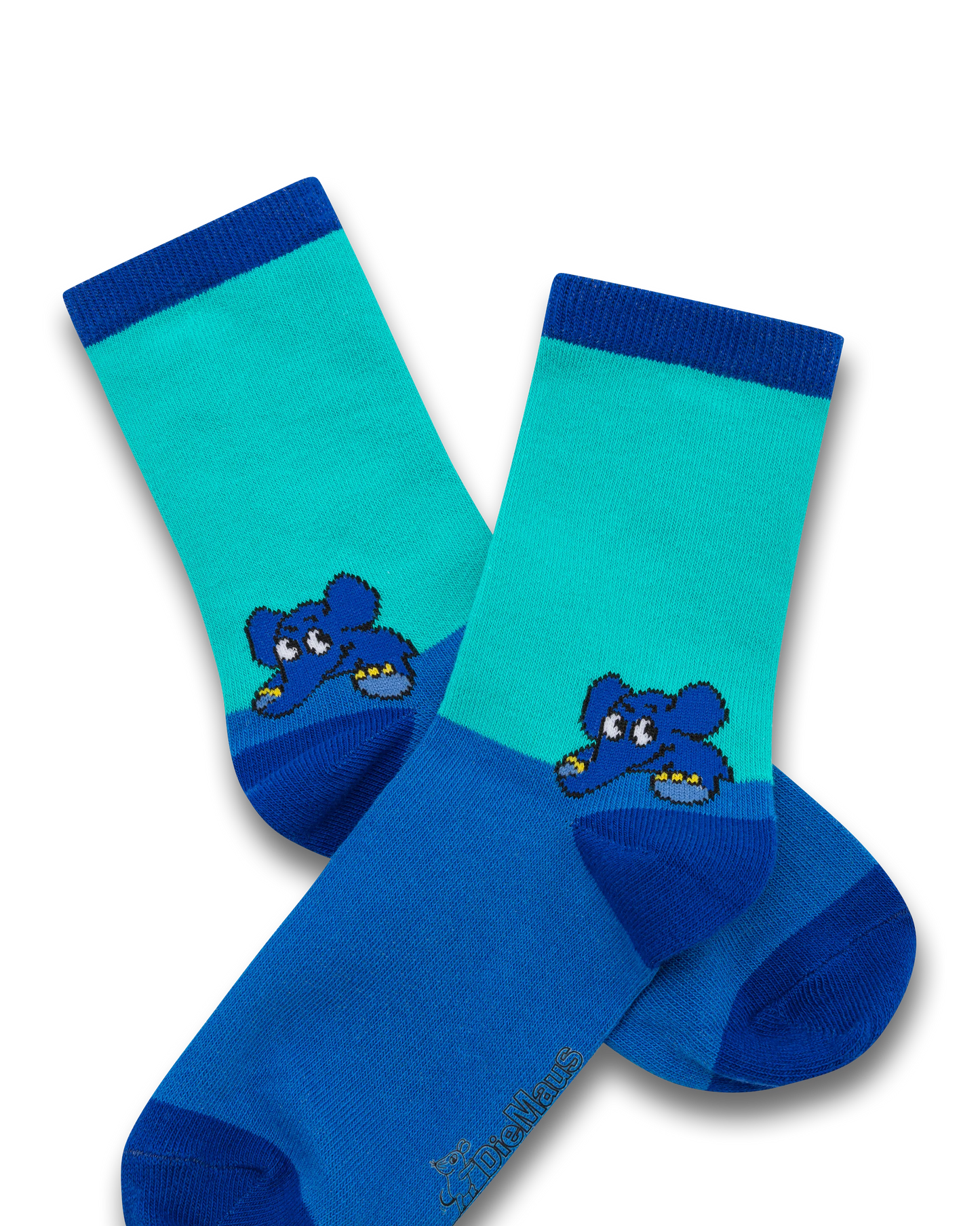 koaa – L'Éléphant « Guck-Guck » – Chaussettes vert/violet/marine