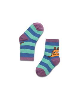 koaa – Die Maus "Stripes" – Socks blue/green