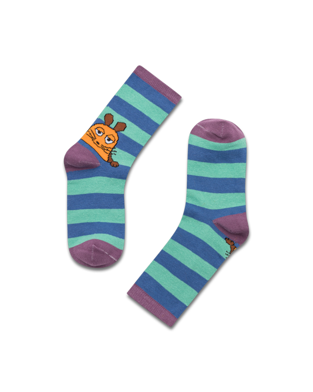 koaa – Die Maus "Stripes" – Socks blue/green