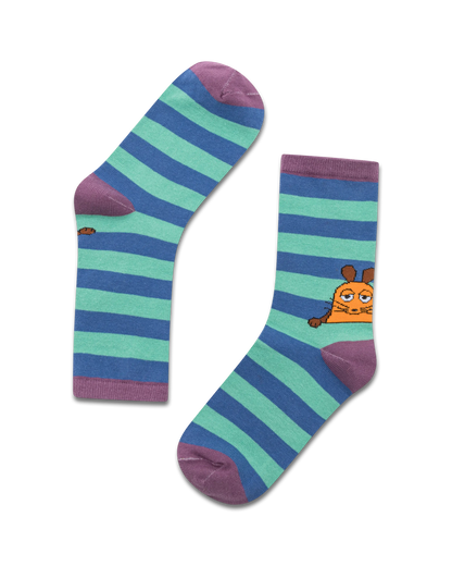 koaa – Die Maus "Stripes" – Socks blue/green