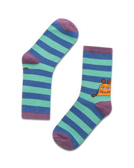 koaa – Die Maus "Stripes" – Socks blue/green