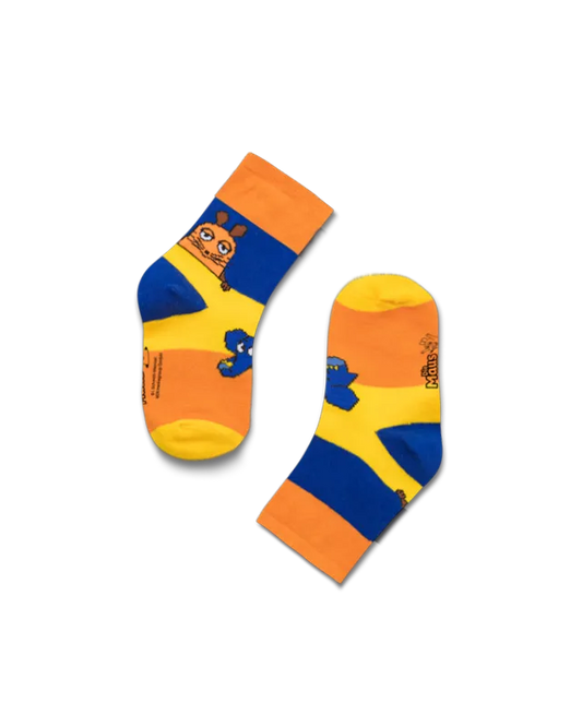 koaa – Maus & Elefant "Color Block" – Socks blue/yellow/orange