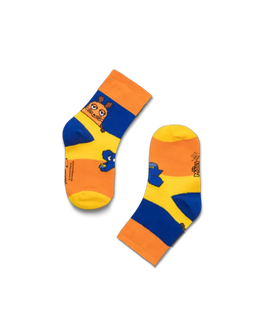 koaa – Maus & Elefant "Color Block" – Socks blue/yellow/orange