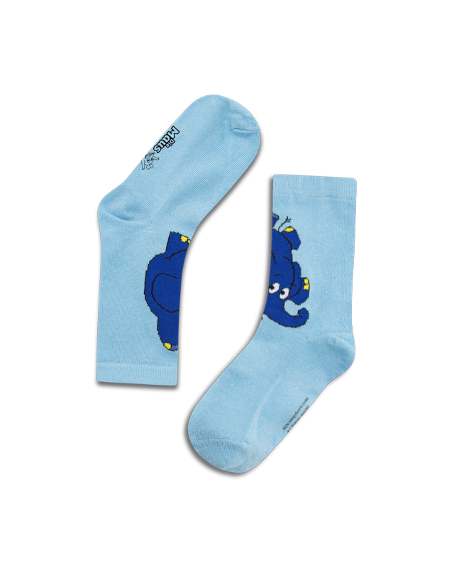 koaa – L'Éléphant « Footstand » – Chaussettes bleues