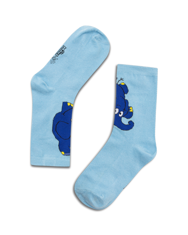 koaa – L'Éléphant « Footstand » – Chaussettes bleues