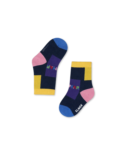 koaa – Elmer Color Block - Socks Kids navy