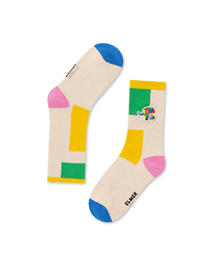 koaa – Elmer Color Block – Socks Kids beige