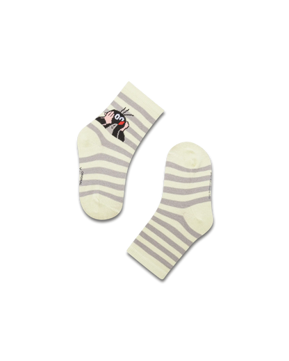 koaa – Der kleine Maulwurf "Stripes" – Socks green/gray