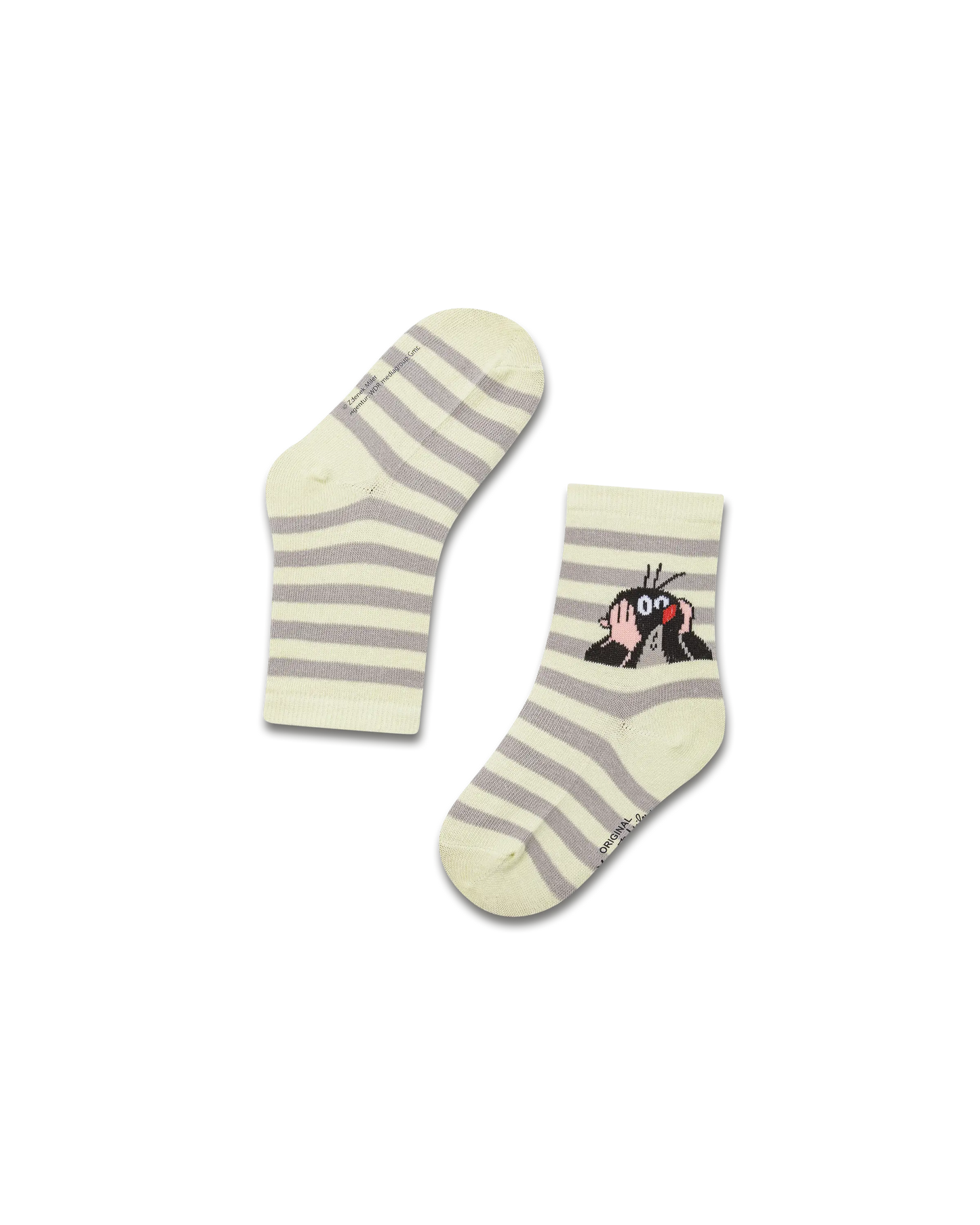 koaa – La petite taupe « Stripes » – Chaussettes vert/gris