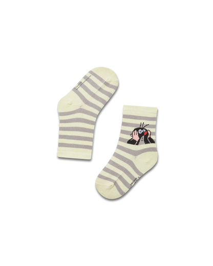 koaa – Der kleine Maulwurf "Stripes" – Socks green/gray