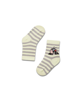 koaa – Der kleine Maulwurf "Stripes" – Socks green/gray
