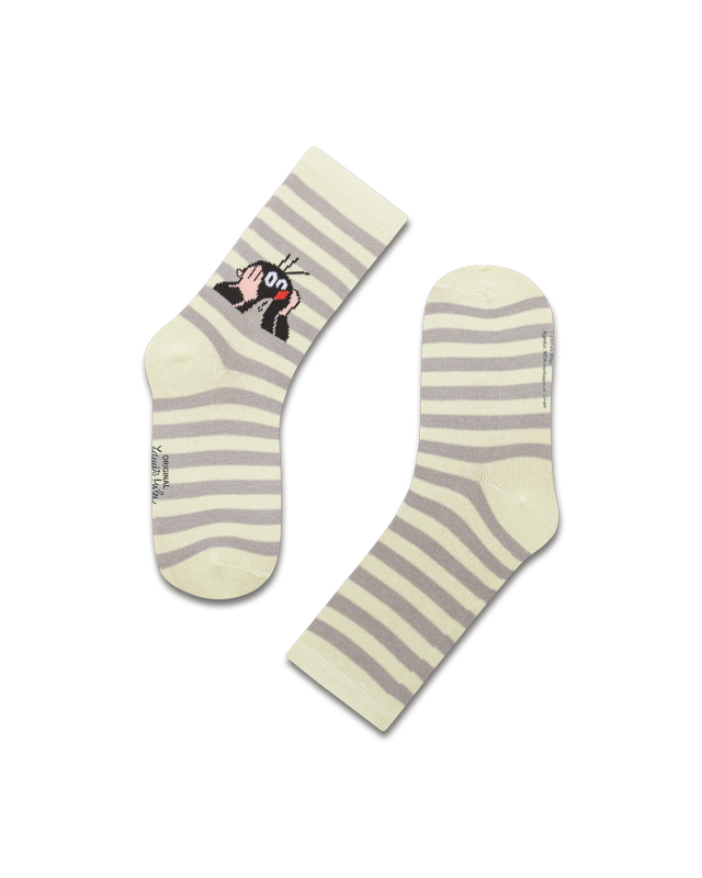 koaa – La petite taupe « Stripes » – Chaussettes vert/gris