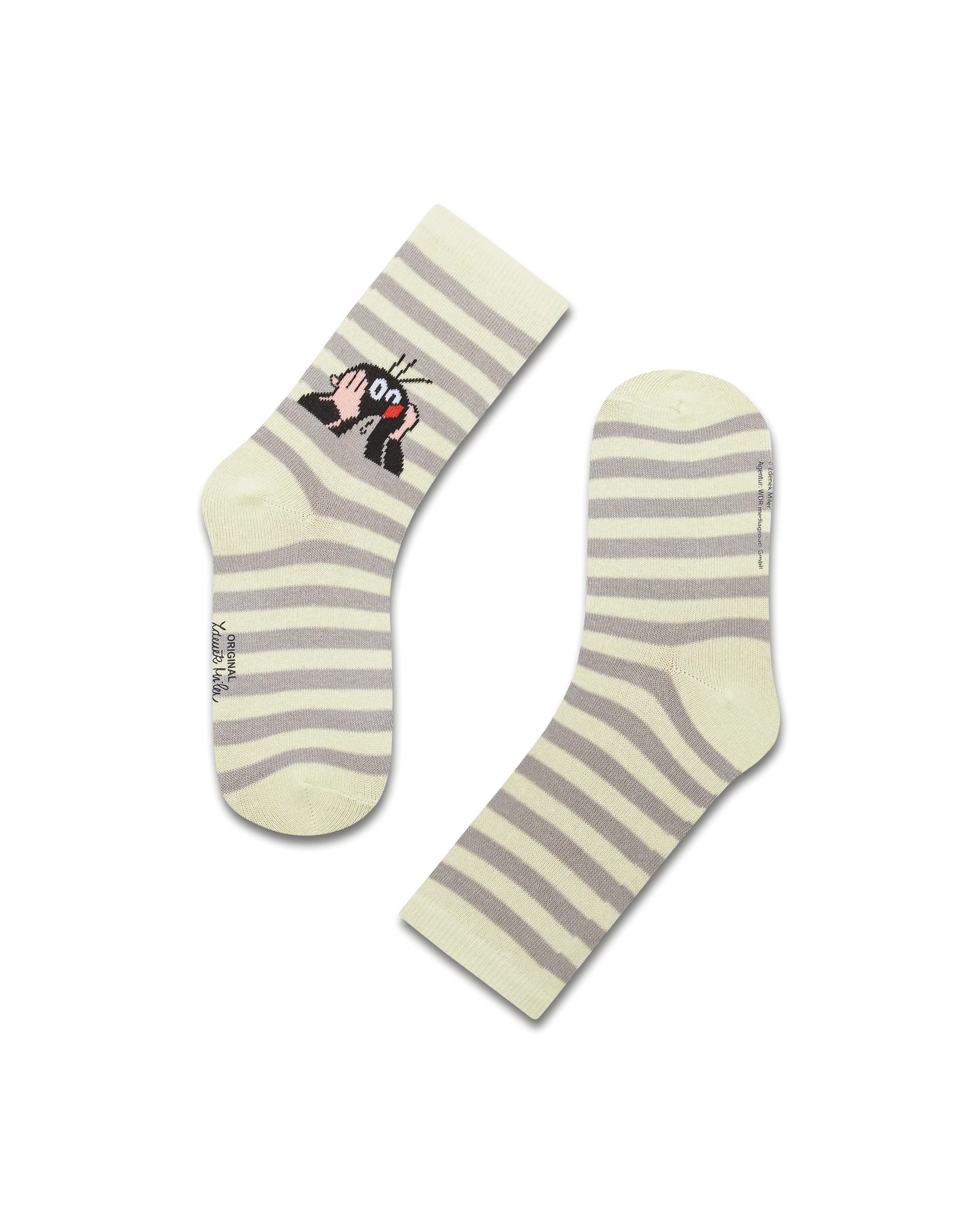koaa – La petite taupe « Stripes » – Chaussettes vert/gris