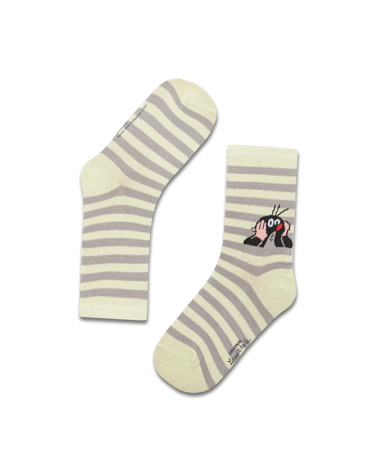 koaa – La petite taupe « Stripes » – Chaussettes vert/gris
