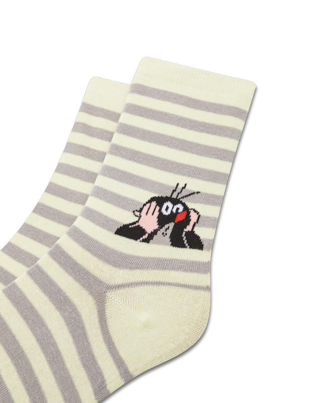 koaa – The little mole “Stripes” – Socks green/gray