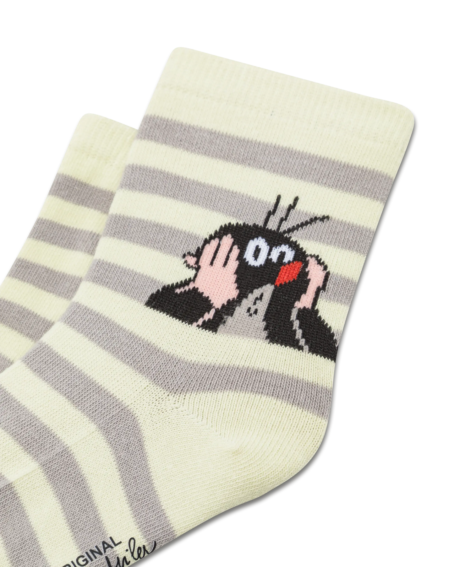 koaa – La petite taupe « Stripes » – Chaussettes vert/gris