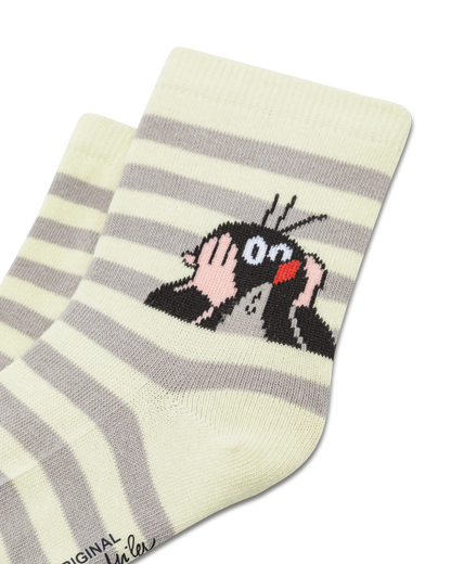 koaa – Der kleine Maulwurf "Stripes" – Socks green/gray
